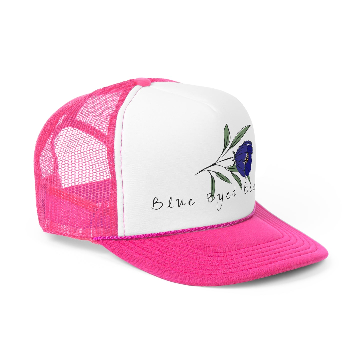 Blue Eyed Beauty Flower Trucker Caps