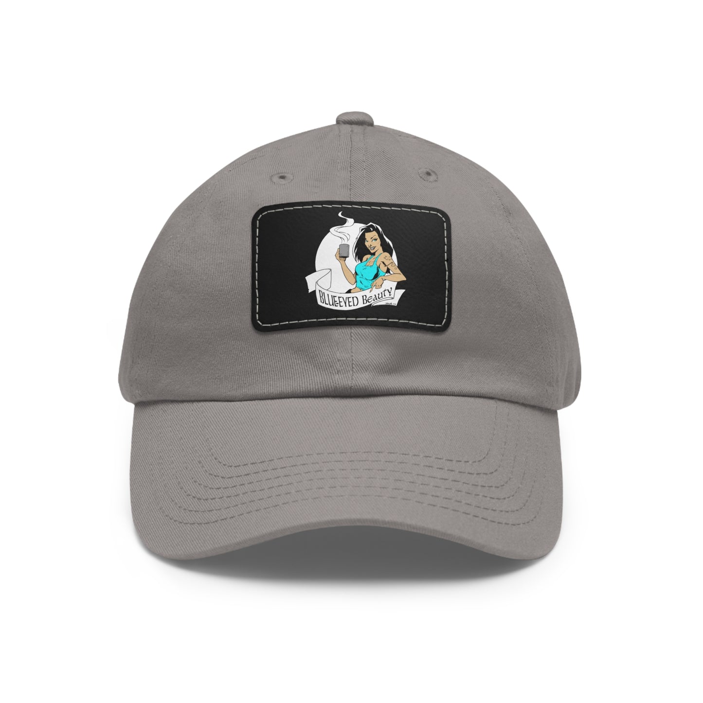 Dad Hat with Leather Patch (Rectangle)