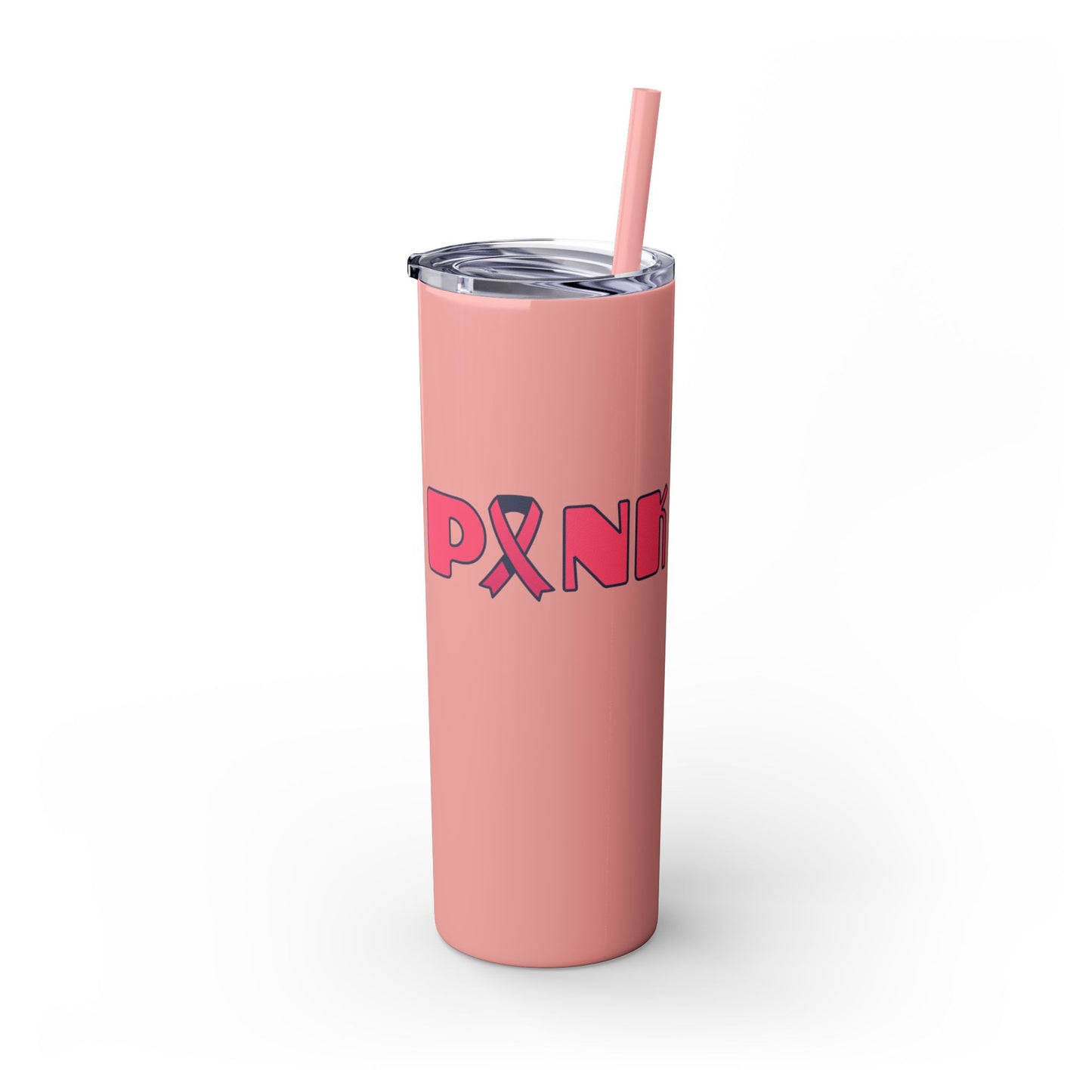 Breast Cancer Awareness Skinny Tumbler with Straw, 20oz