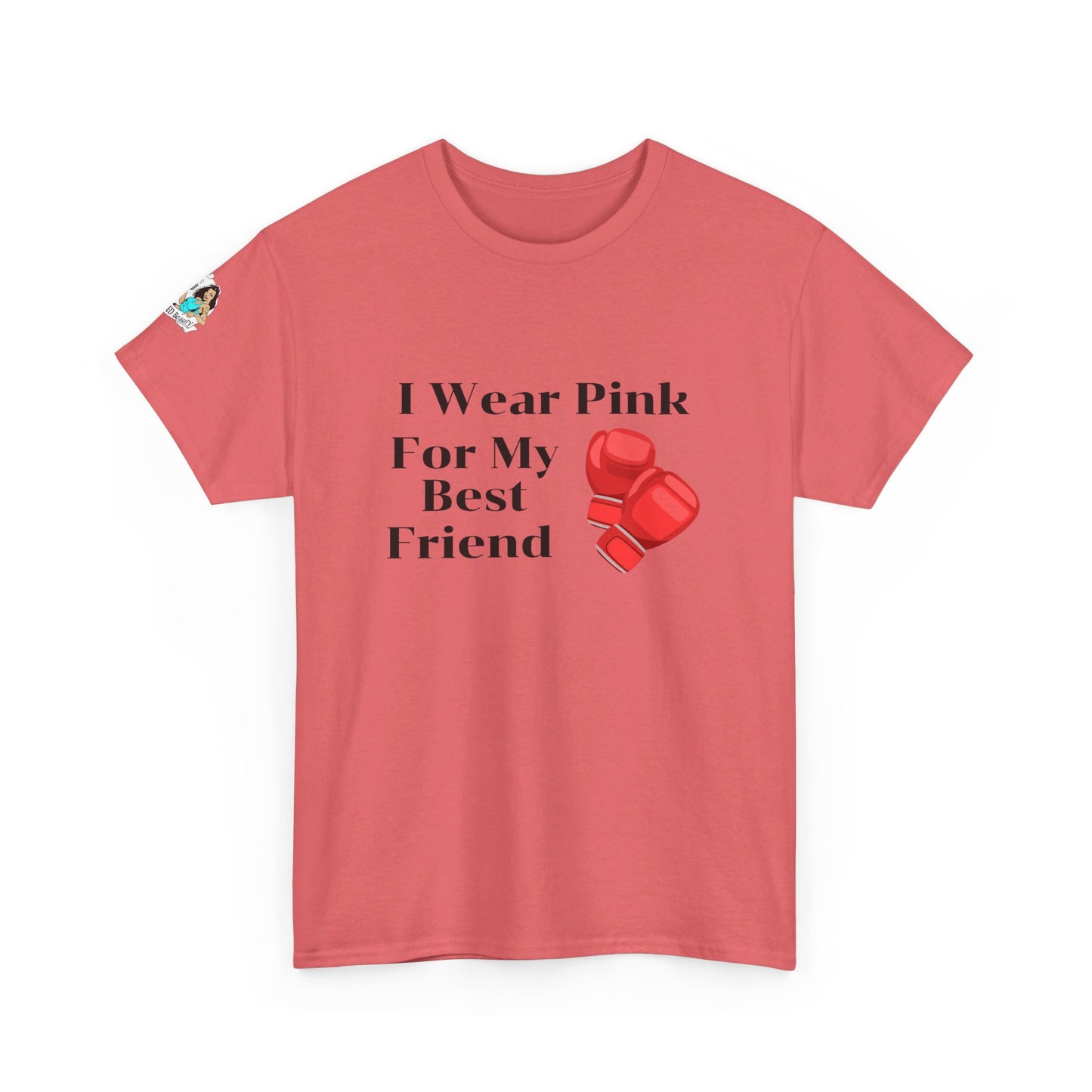 FRONT Breast Cancer Fight for Best Friend Unisex Heavy Cotton Tee