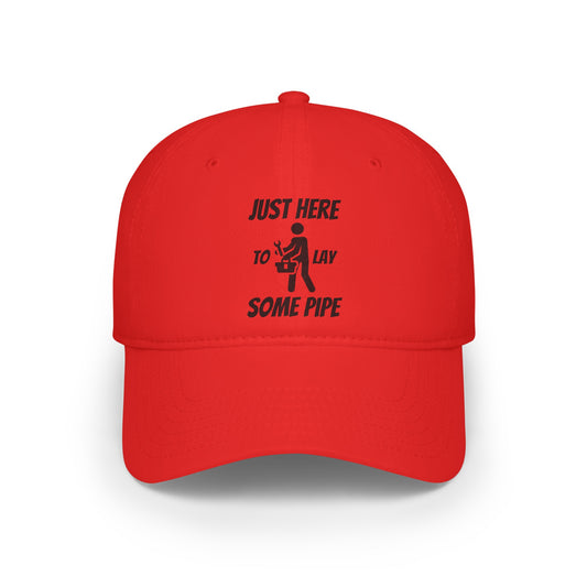 Laying Pipe Profile Baseball Cap